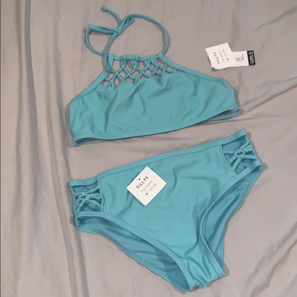 Blue knot tillys bathing suit